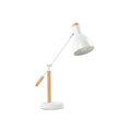 **Lampe de bureau design avec bras articulé en métal et base en bois**