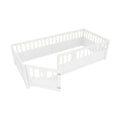 **Barrière de sécurité pliable en bois avec porte**