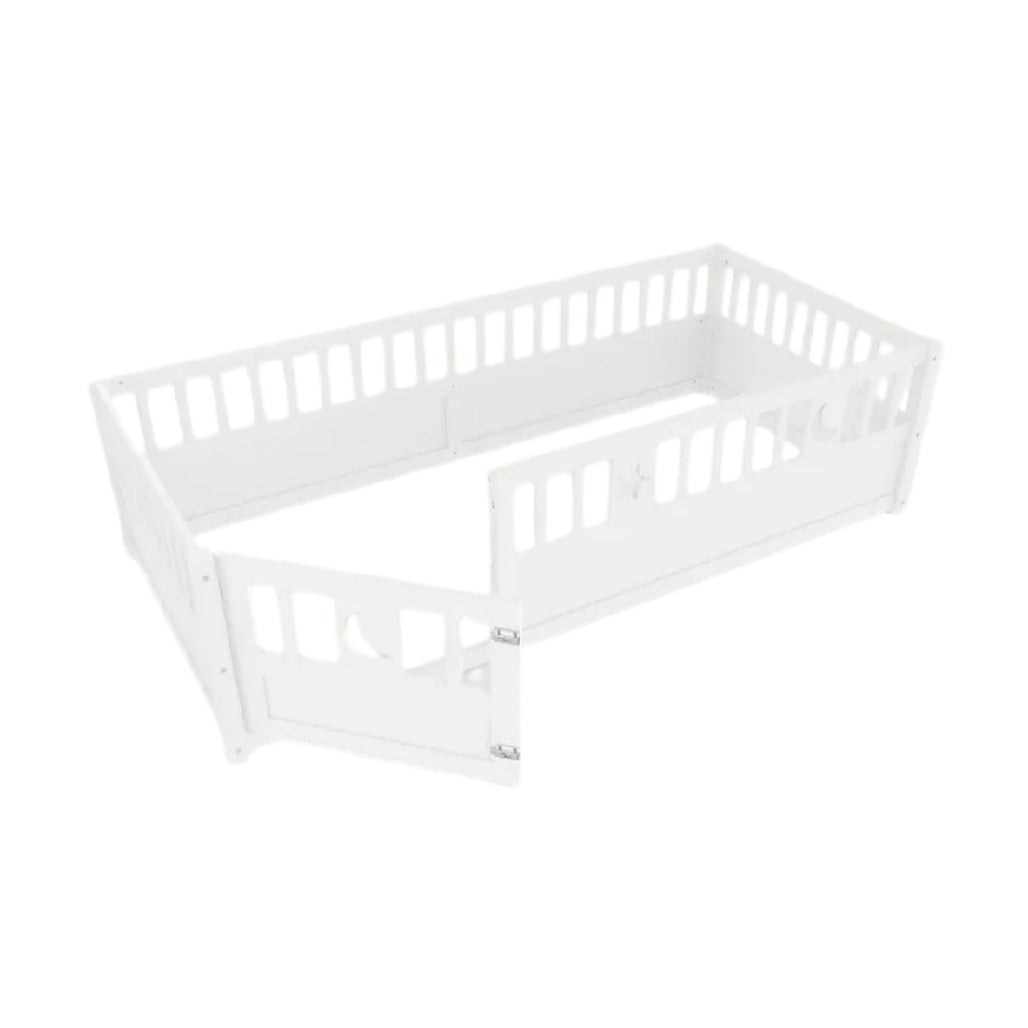 **Barrière de sécurité pliable en bois avec porte**